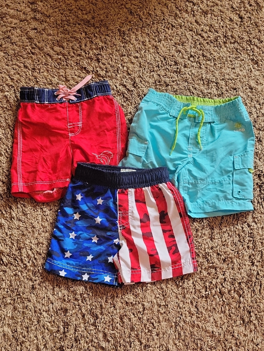 Kids Swim Trunks 3 Pairs Size 12 Month